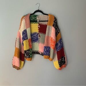 Multicolor Patchwork Knit Sweater